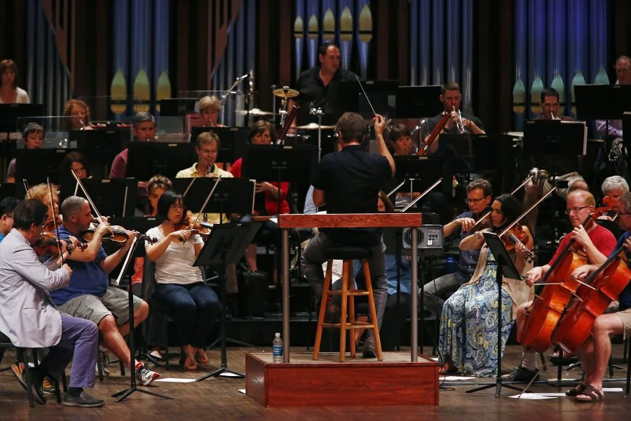 Yaniv Segal conducts the Naples Philharmonic during ACO EarShot JCOI Readings. (Photo: Corey Perrine, Naples Daily News)