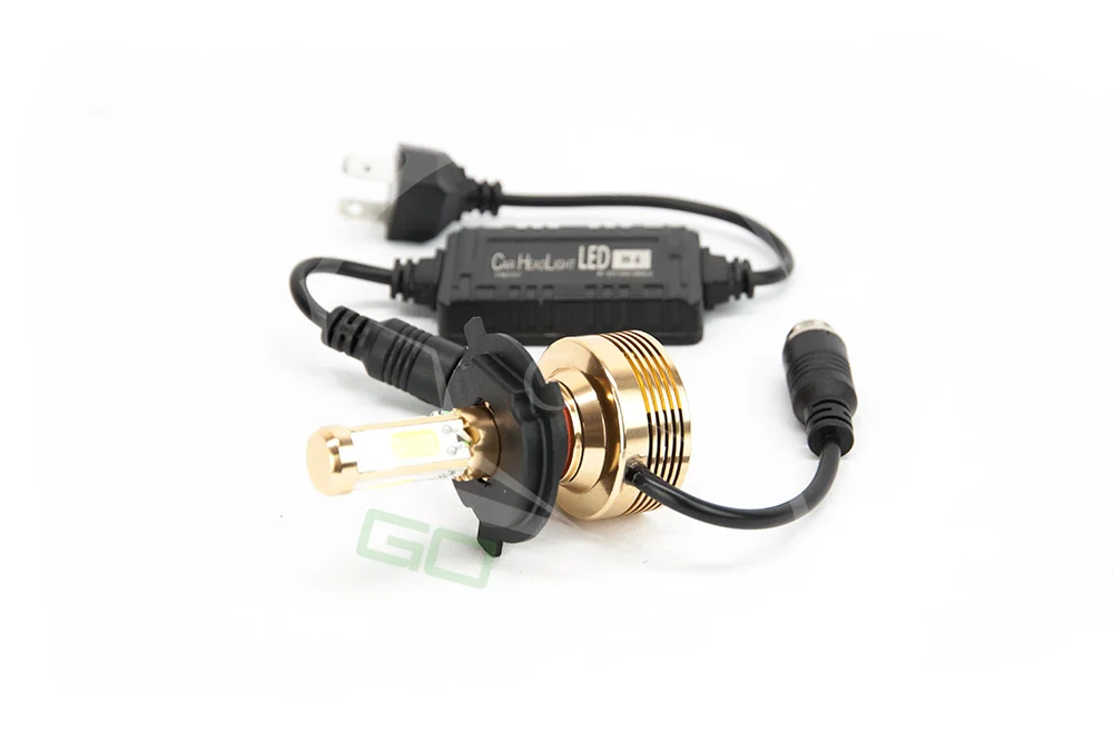 LED H4 Headlight Bulb Gold Edition