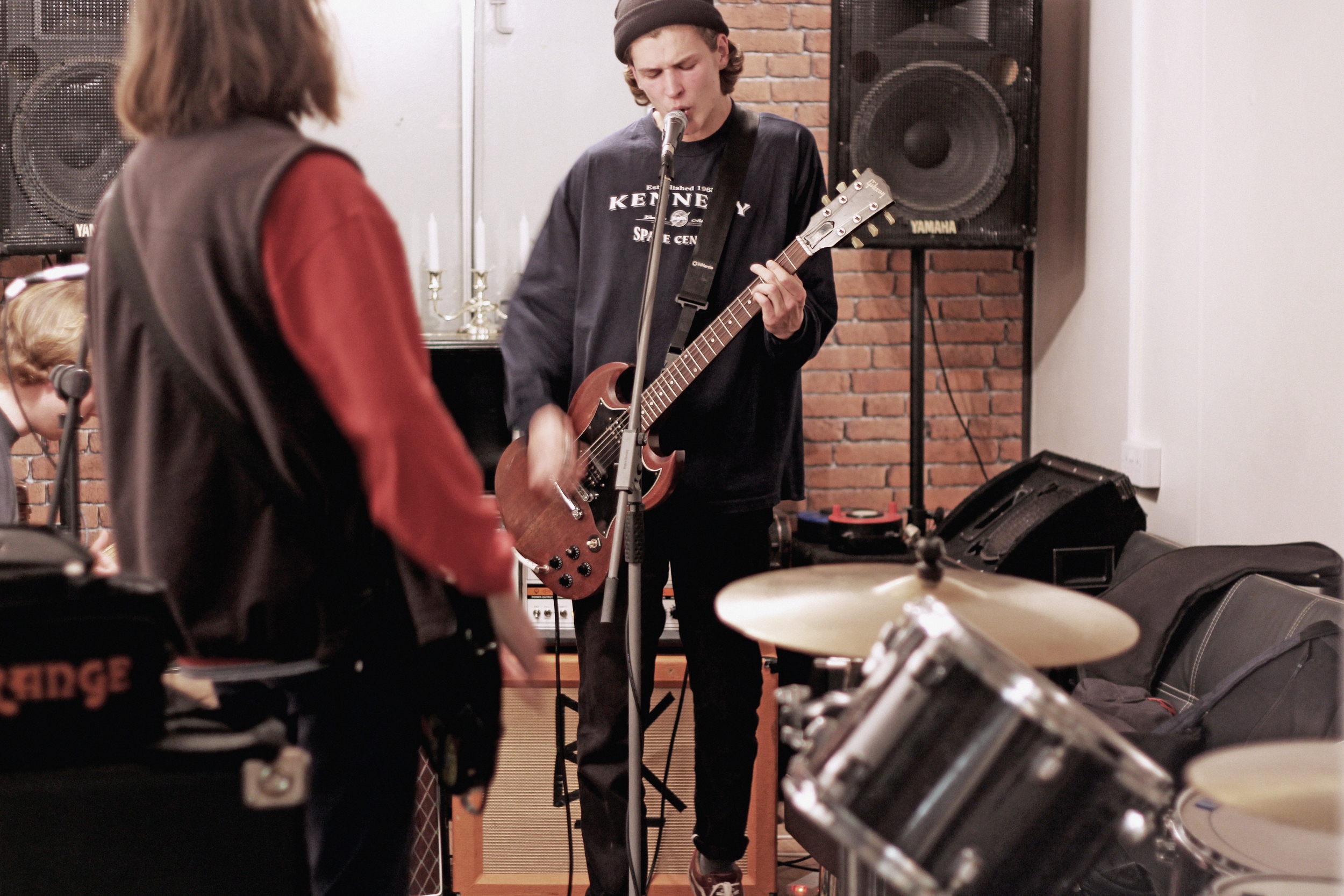 Bloody Knees during an evening rehearsal