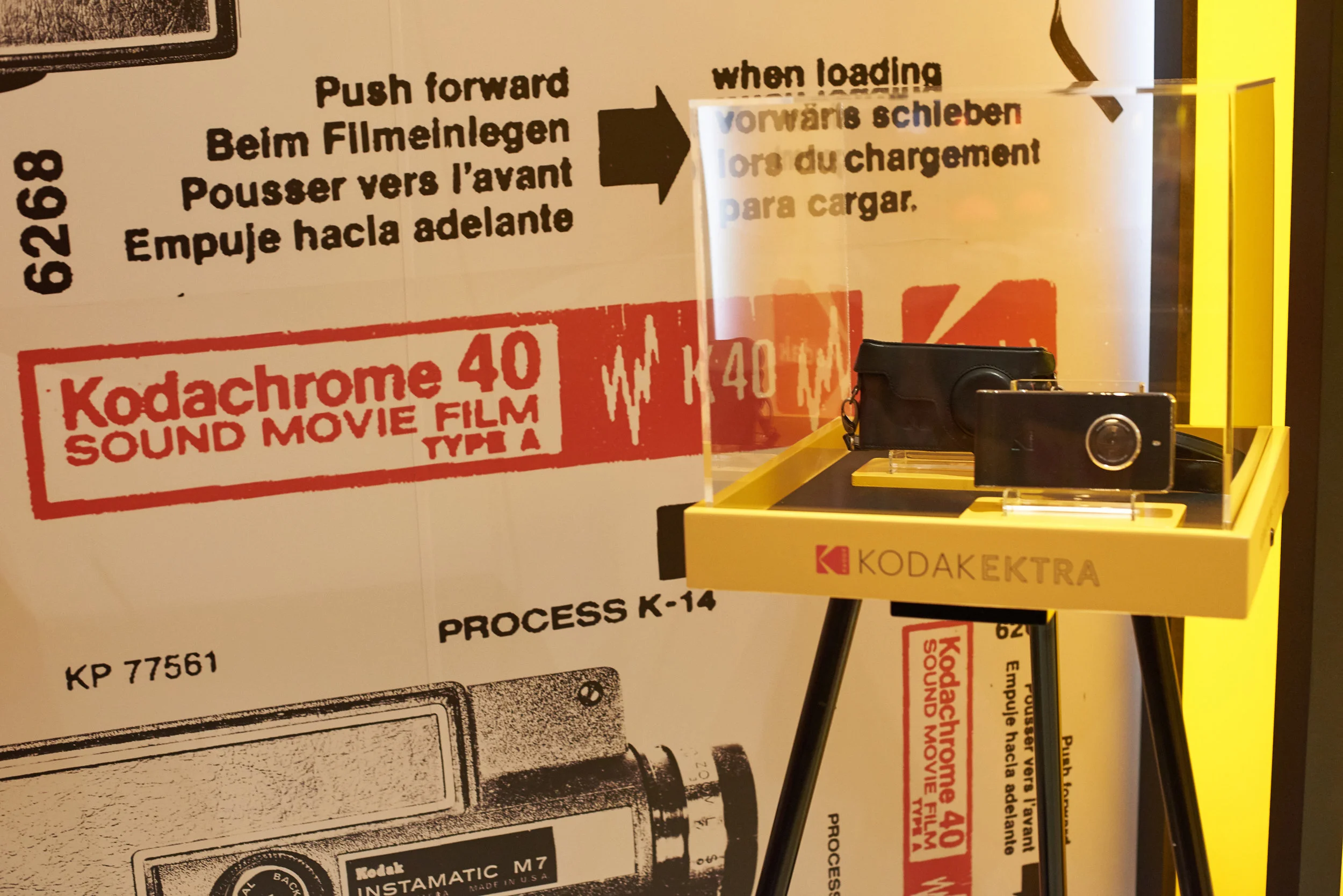 Film camera giants Kodak launched their latest smart phone just before christmas in 2016.
They had opened a pop up shop called Kodakery in London's Berwick Street in Soho, the pop up shop was a hit as it allowed people to come and try the phone's newest features such as being able to set the aperture, iso, shutter speed and even down to the White balance. The other features on the phone included being able to extend the phone memory and purchasing traditional prints. The pop up shop also allowed people to purchase branded clothing and kodak's tradition Portra 800 film.