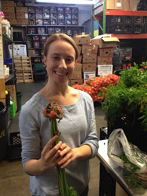  Spark student, Bridget, showing some carrot love.