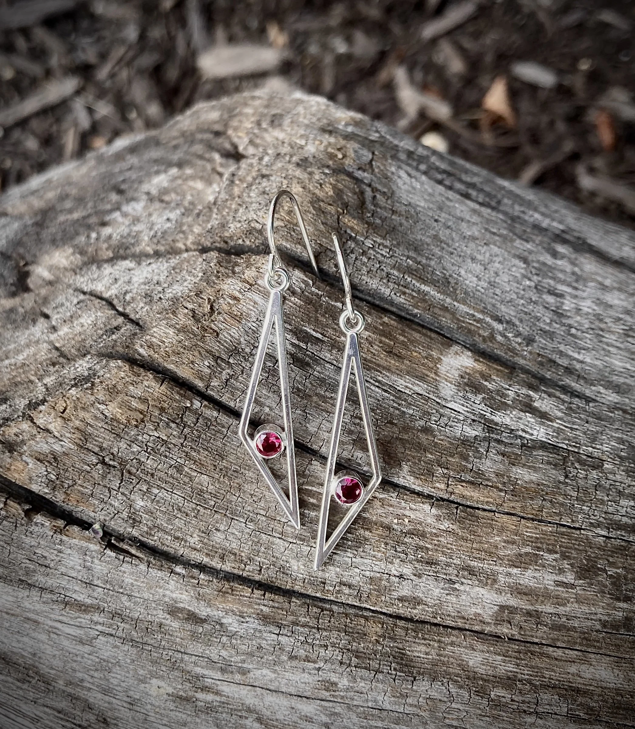 Ruby Red Earrings