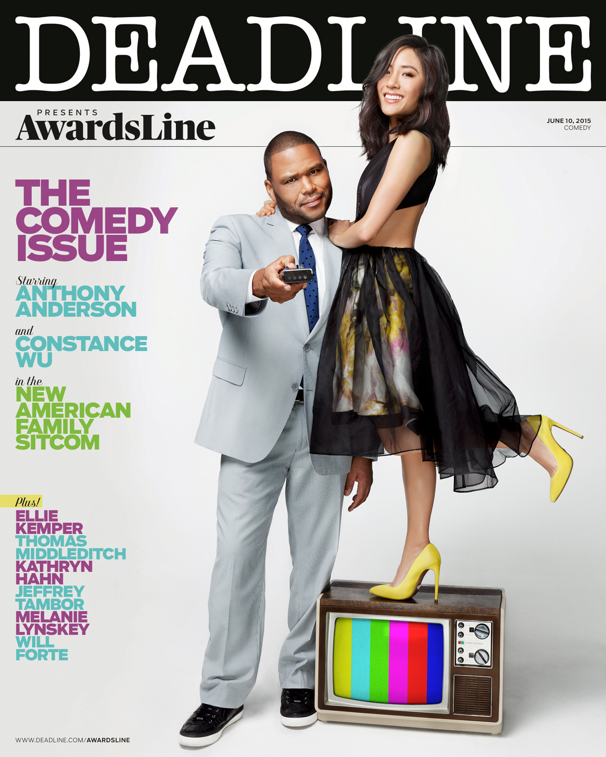 Awardsline Magazine, Anthony Anderson & Constance Wu