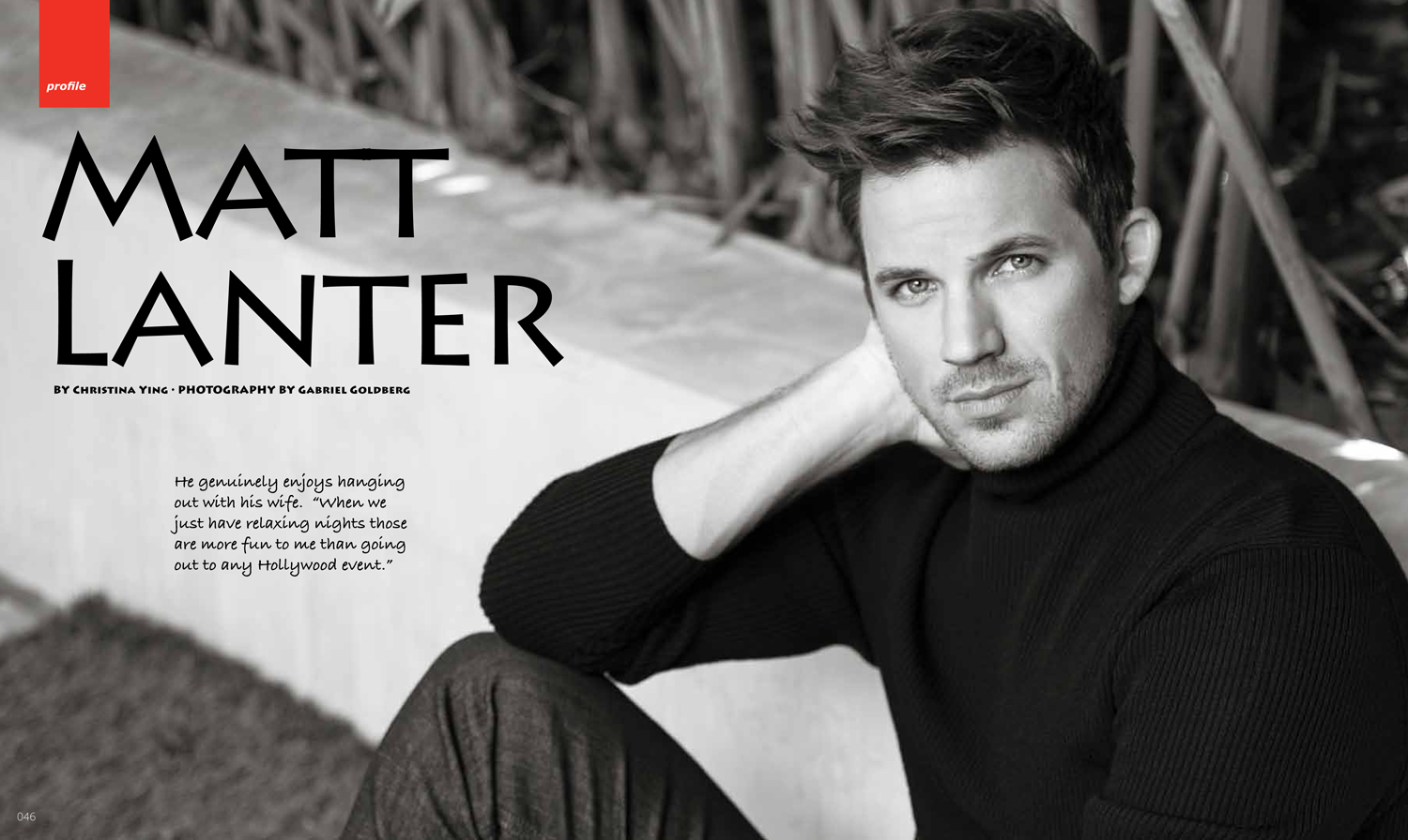 Moves Magazine, Matt Lanter