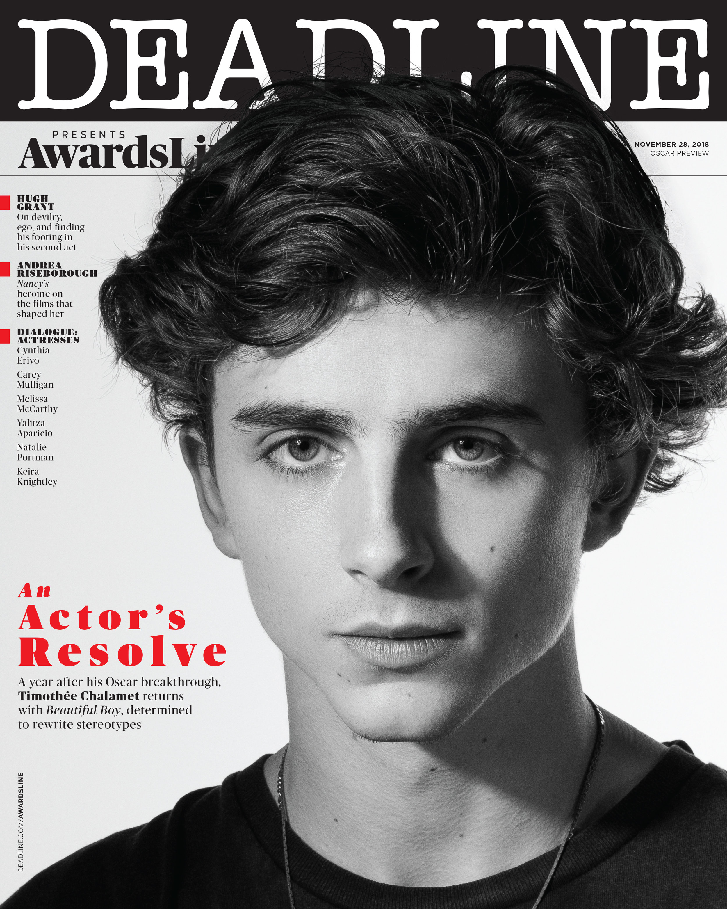 Timothée Chalamet for Awardsline