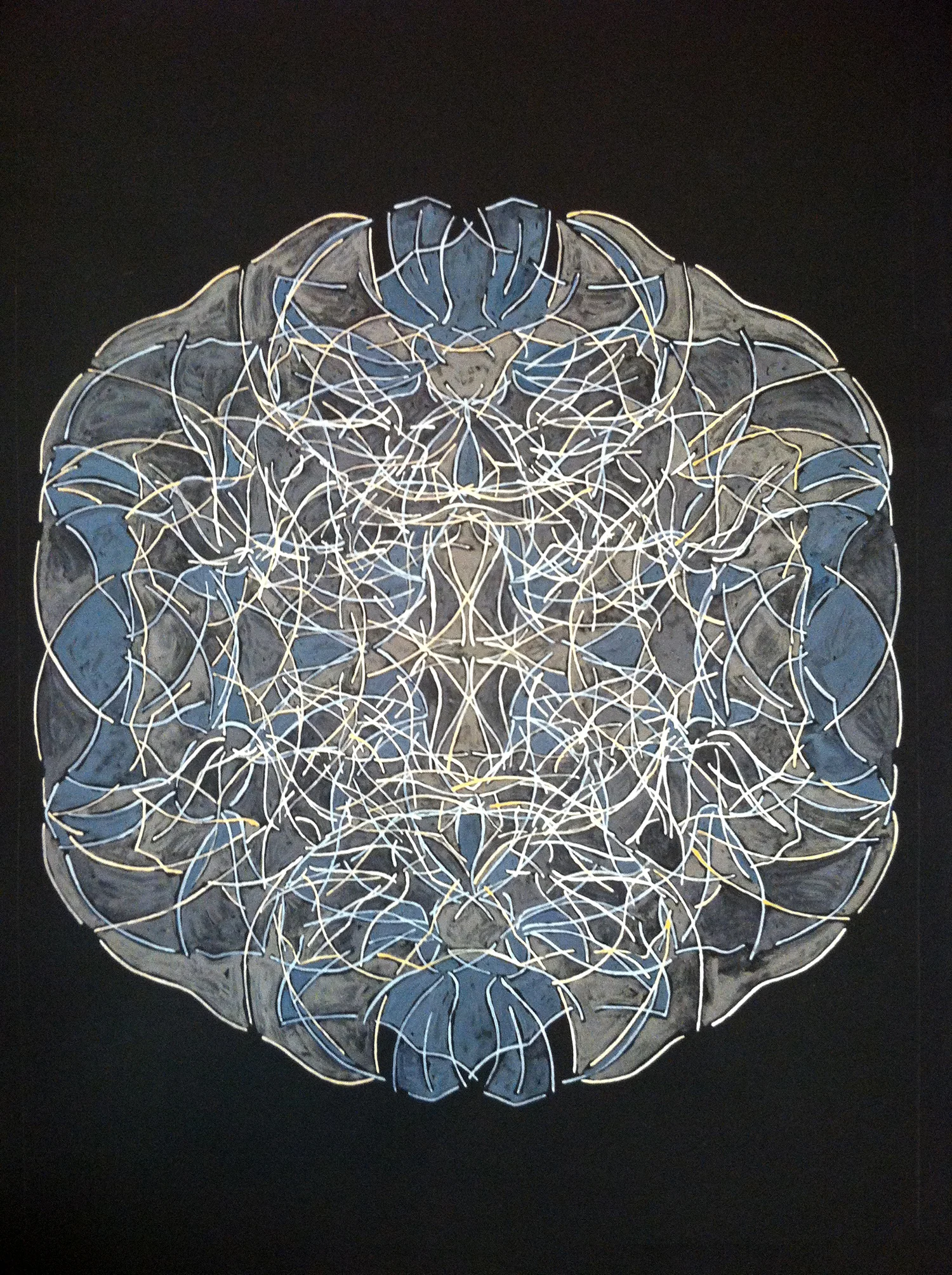 PORTICO SERIES HARLEQUIN mixed media on paper ink, graphite, clay slip and acrylic 22" x 30" 2012 ~ sold