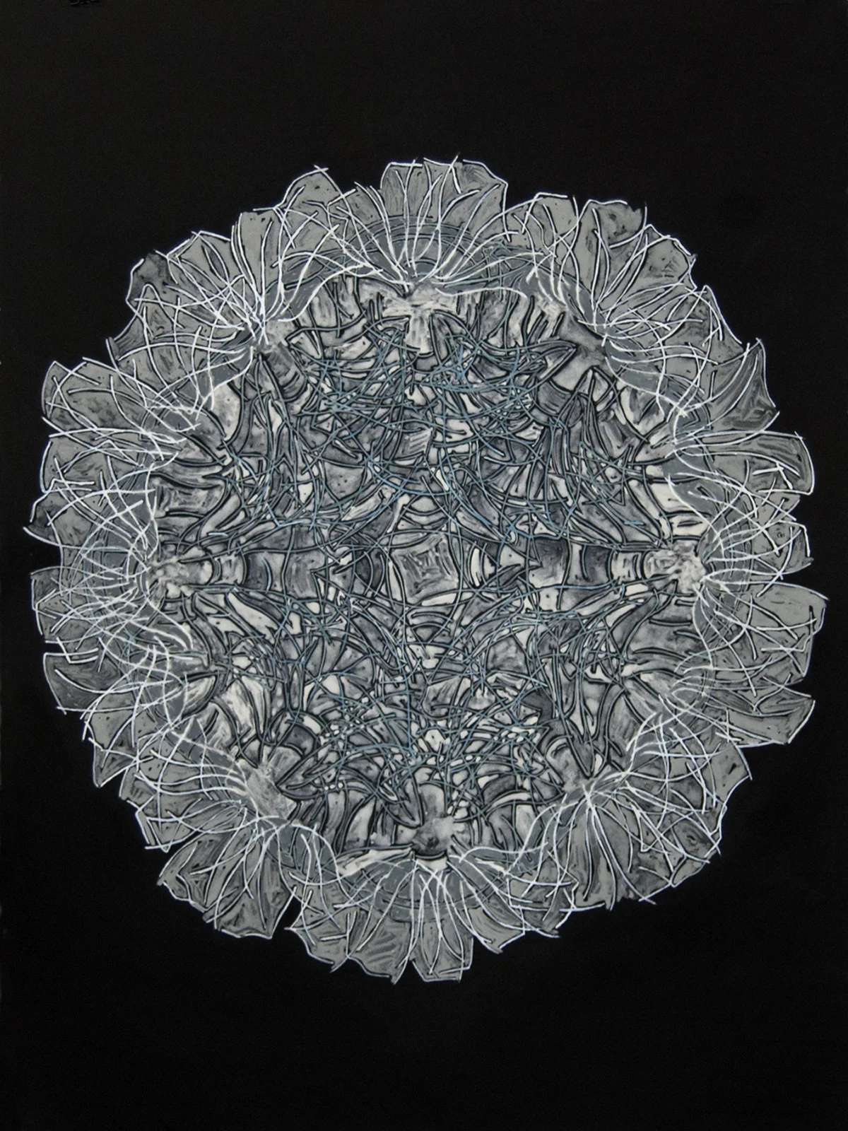 PORTICO SERIES DELICATA II mixed media on paper ink, graphite, clay slip and acrylic 22" x 30" 2013 ~ sold