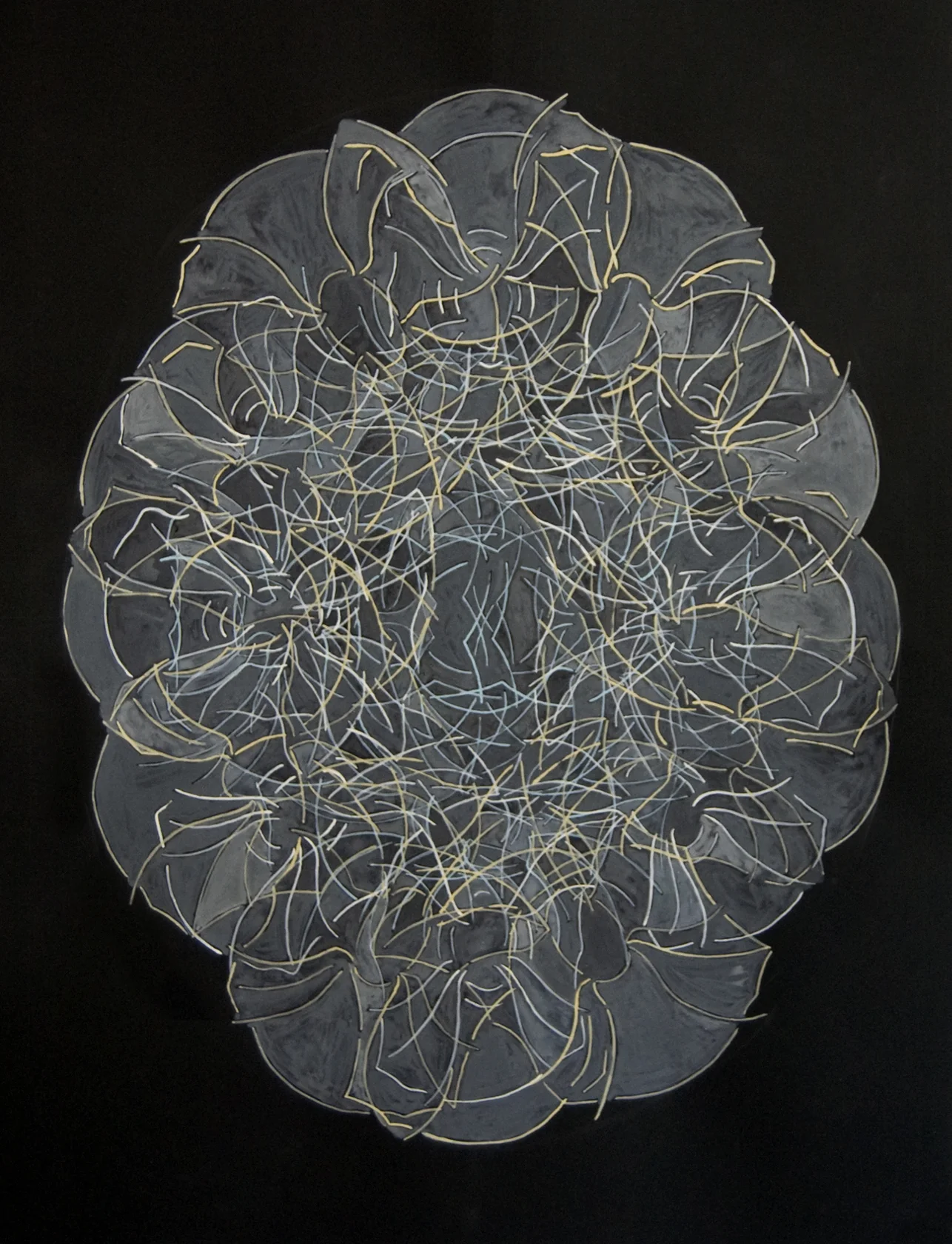 PORTICO SERIES CELESTE mixed media on paper ink, graphite, clay slip and acrylic 22" x 30" 2012 ~ sold