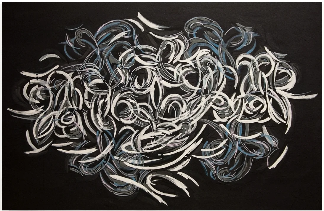    CONTINUUM &nbsp;-Rosa  &nbsp;&nbsp;  mixed media painting on paper, mounted to panel  ink, gouache, clay slip and polymer &nbsp; &nbsp; &nbsp; 40" x 26" &nbsp; 2015 