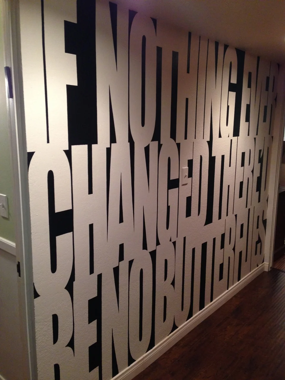 Residential Home Hallway - Hand lettered