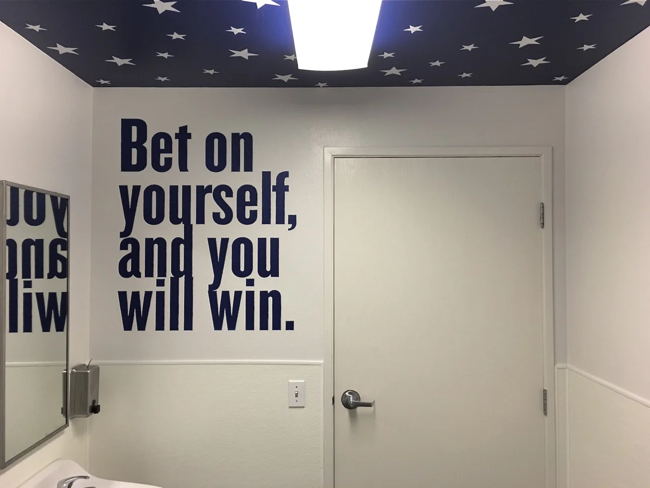 Bathroom ceiling & wall quote