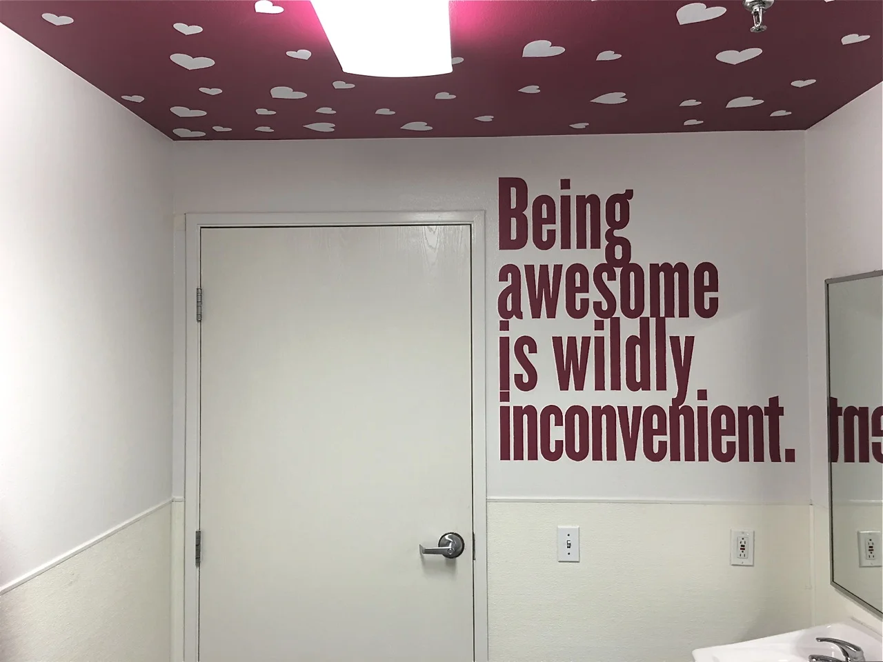 Bathroom ceiling & wall quote