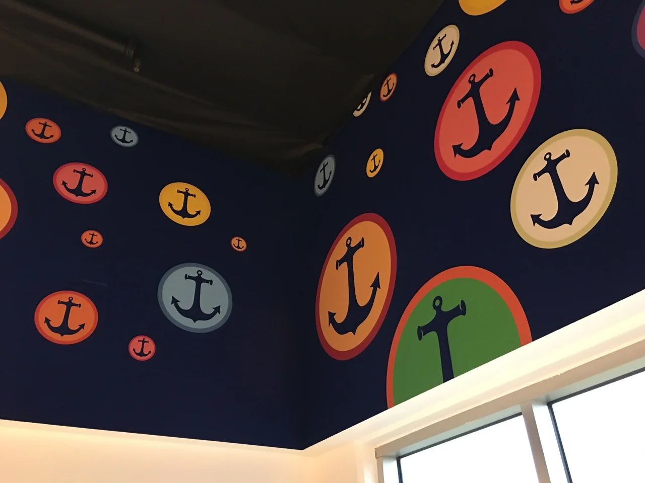Hand Painted Logo Media Wall