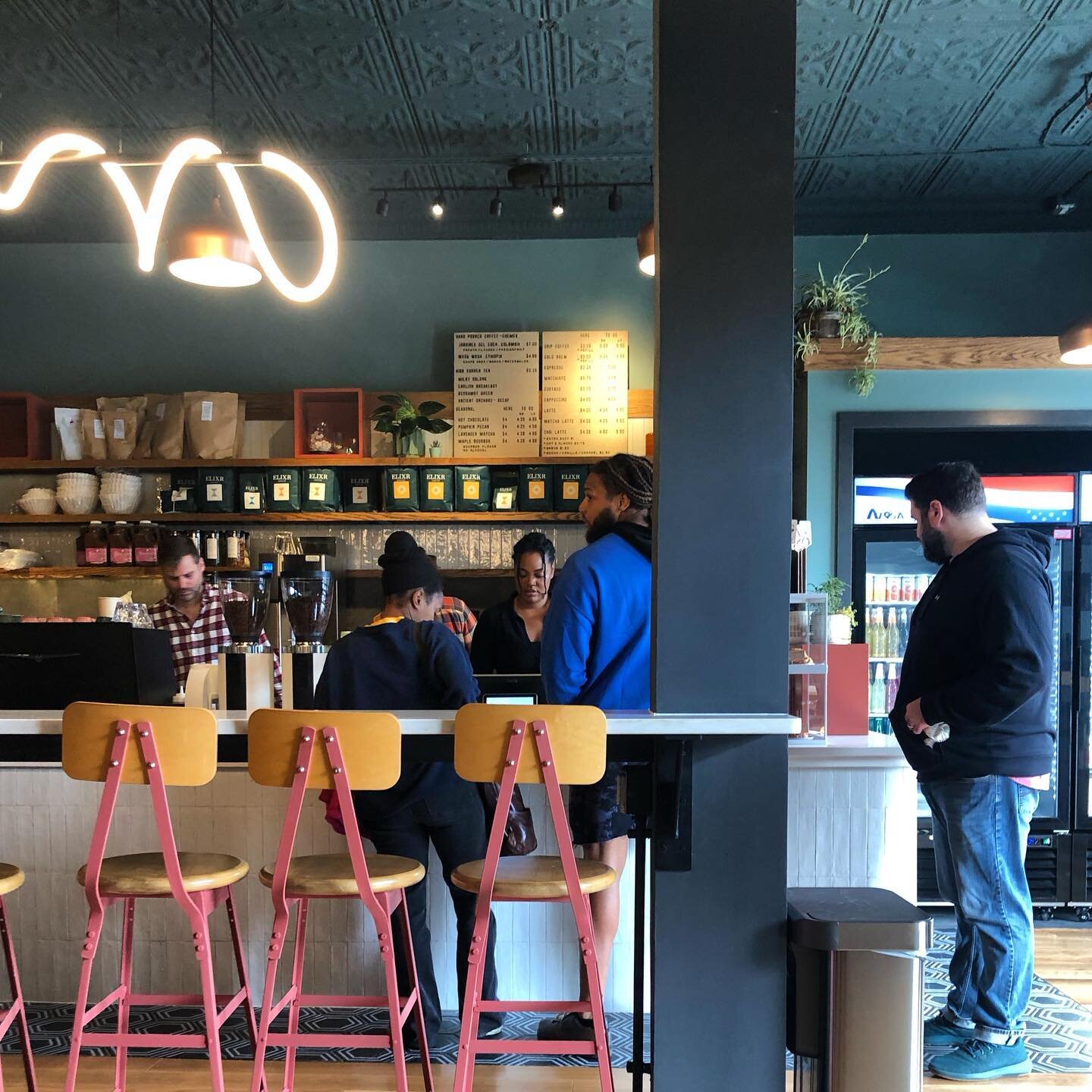 Soft opening @koma_cafe today! 

#natalietokicdesign #hospitalitydesign #interiordesign #coffeeshop #komacafe