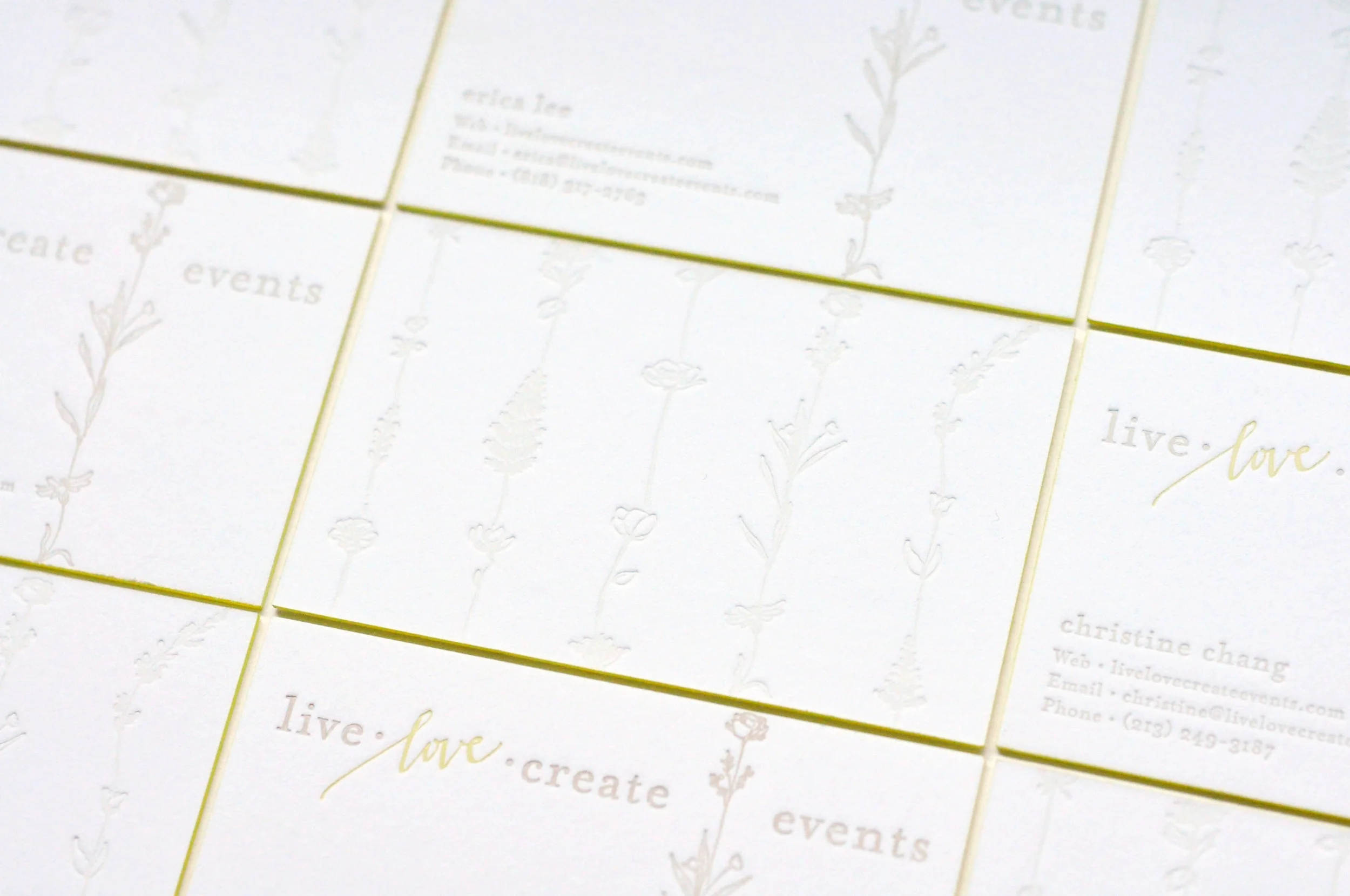 Business cards for Live.Love.Create / Paper & Type