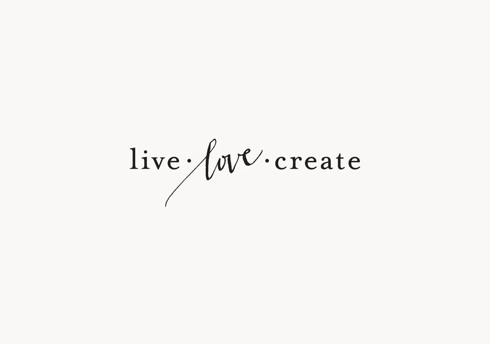 Logo for Live.Love.Create / Paper & Type