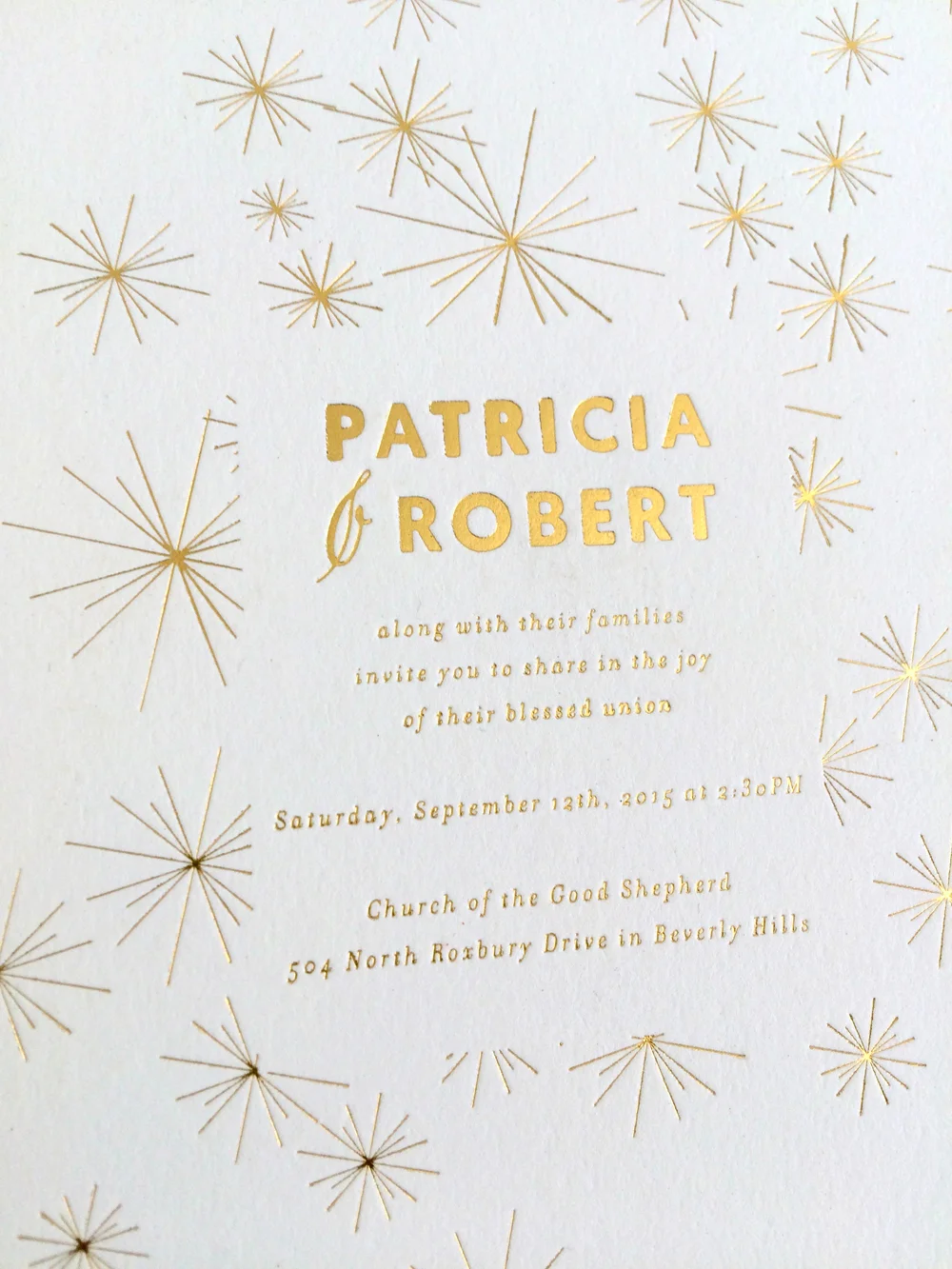 Sparkling Gold Invitation / Paper & Type
