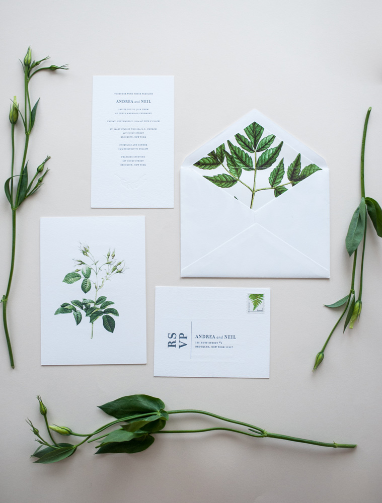 Andrea & Neil Wedding Invitation by Paper & Type, styling and photography by Emilie Anne Szabo