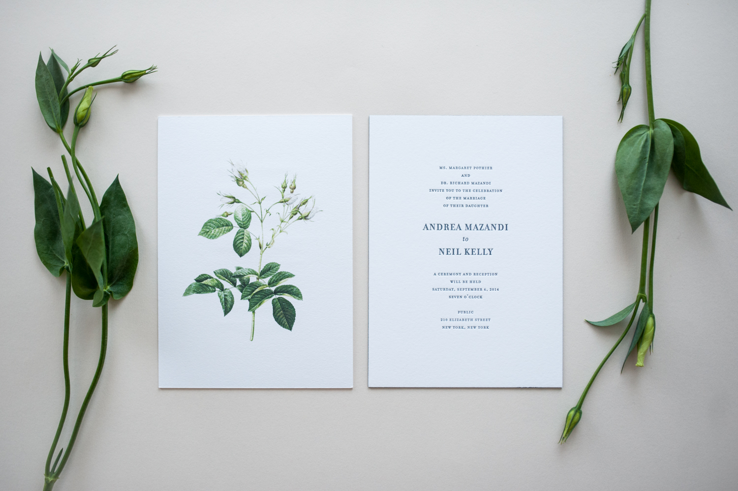 Andrea & Neil Wedding Invitation by Paper & Type, styling and photography by Emilie Anne Szabo