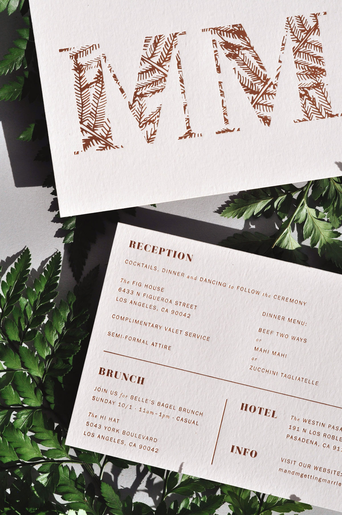 Ferns & Flowers Invitation Set / Paper & Type