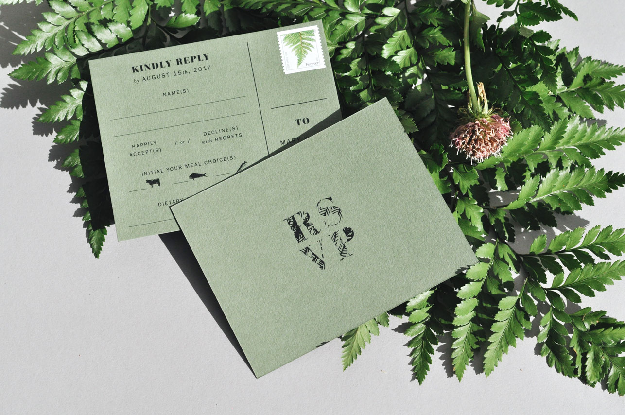Ferns & Flowers Invitation Set / Paper & Type