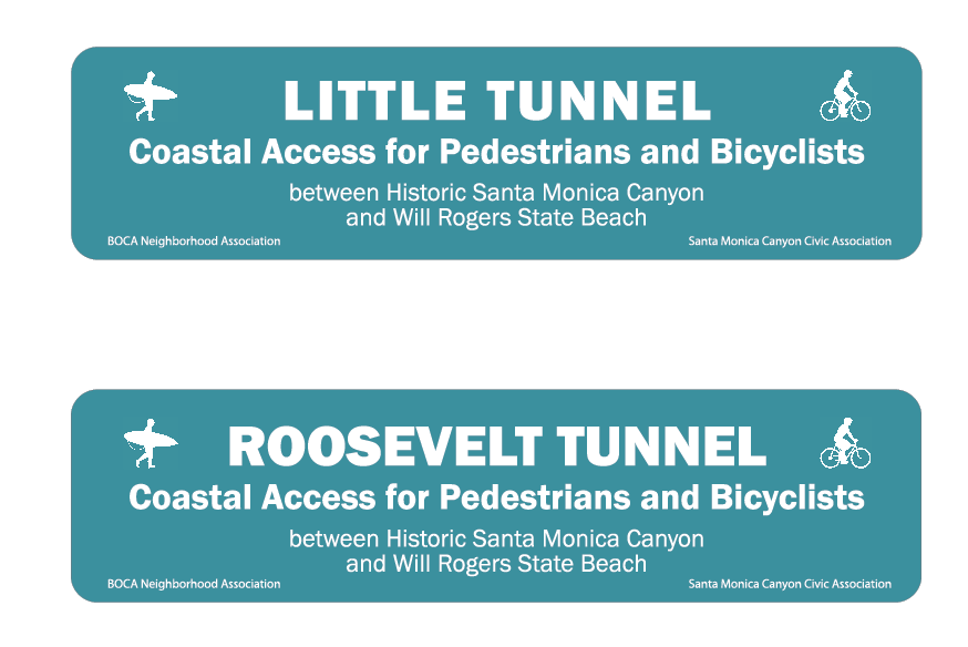 new gateway signs for the beach tunnels