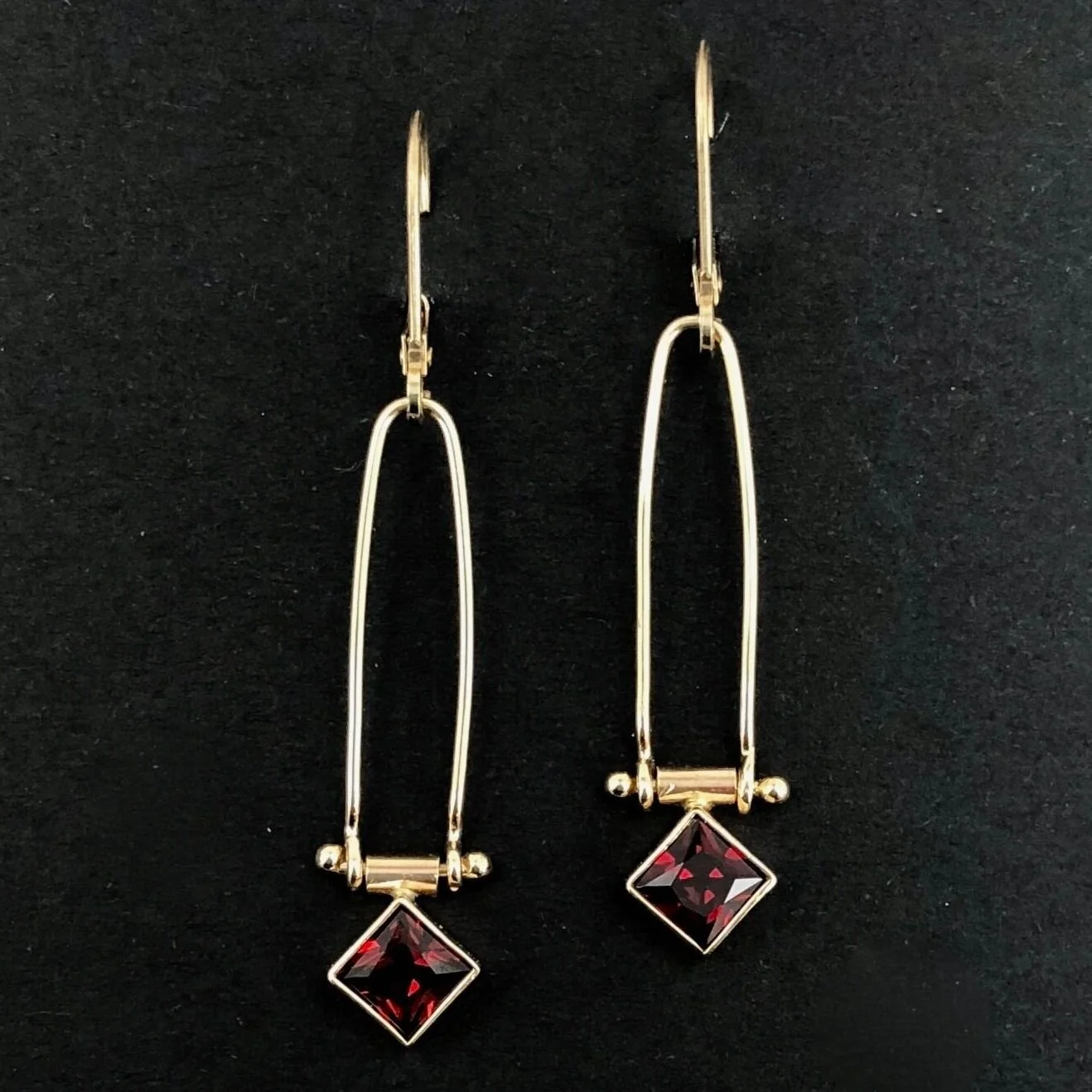 Long Hinged Drop Earrings
