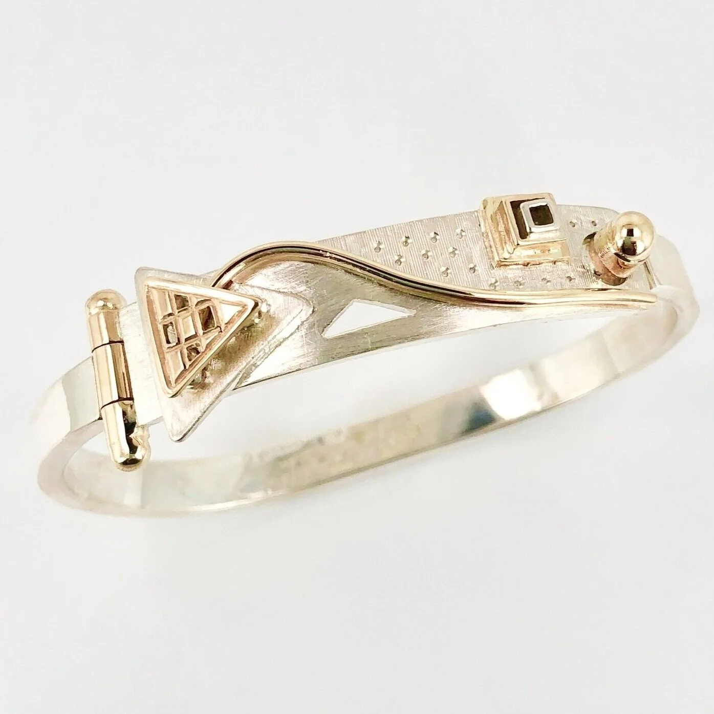 Hinged Grid Triangle Cuff