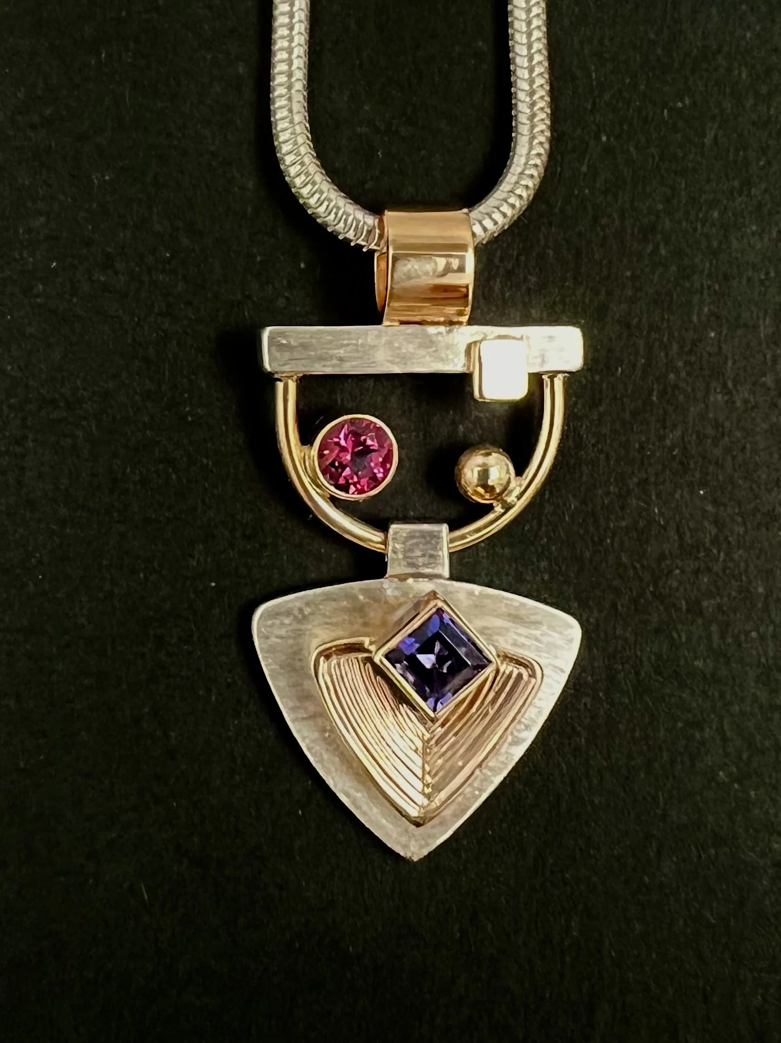 Point Pendant w/stones