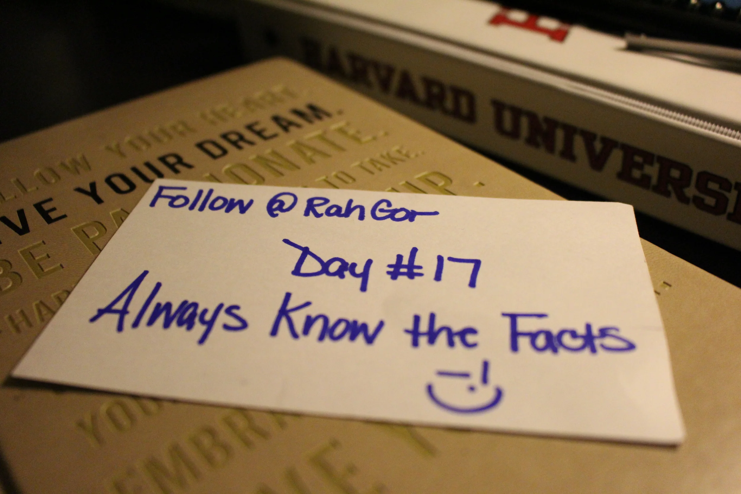 Always Know The Facts (Day 17 of 21 Days of Greatness)