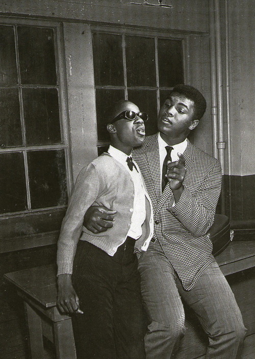  Little Stevie Wonder and Muhammad Ali. 