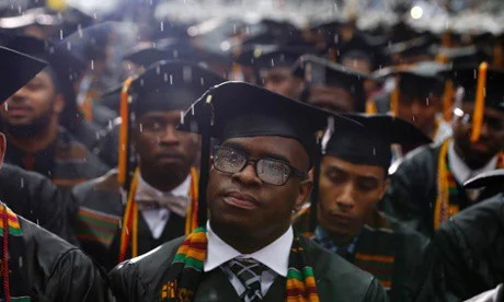 The Morehouse class of 2013 weathered a storm during their commencement.