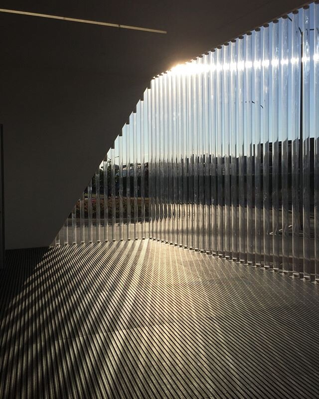 Golden hour at the Parada Museum in Milan, a delicate play between light and shadow.