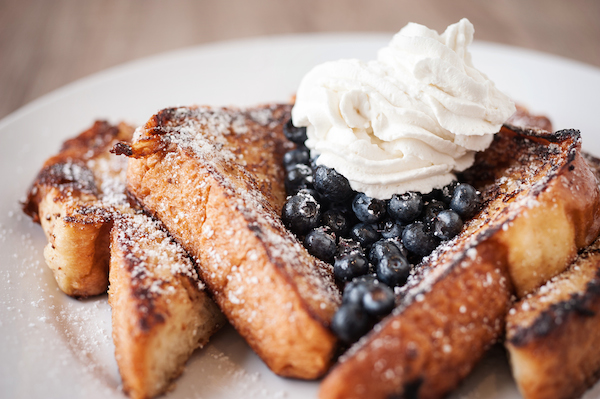 Caramelized Tahitian Vanilla Bean French Toast with Berries and Chantilly Cream