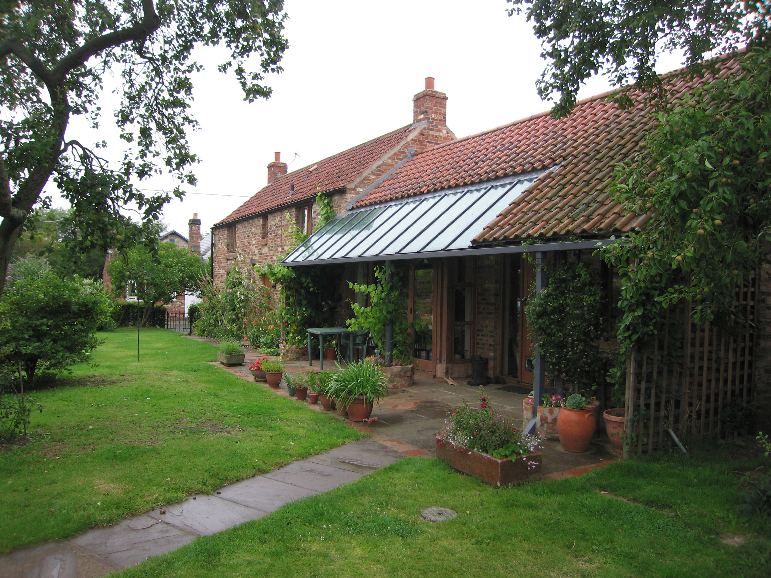 Original unsafe cottage re-built in a new position with extended spaces