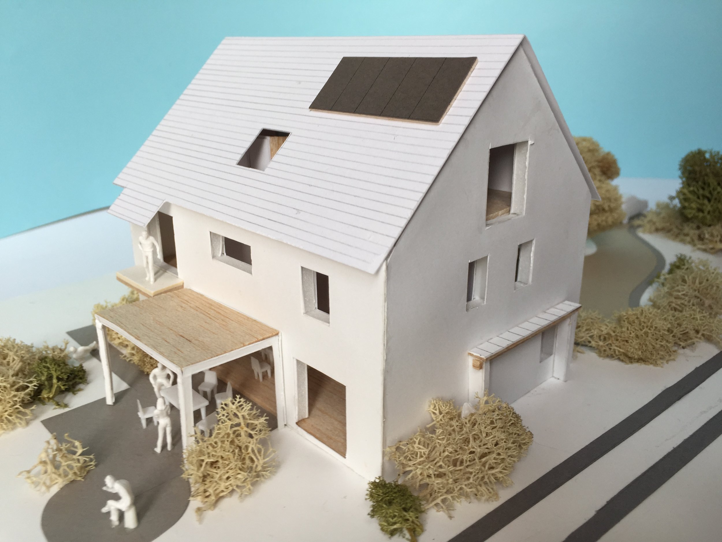 ..........1:100 scale building model for a rural detached dwelling