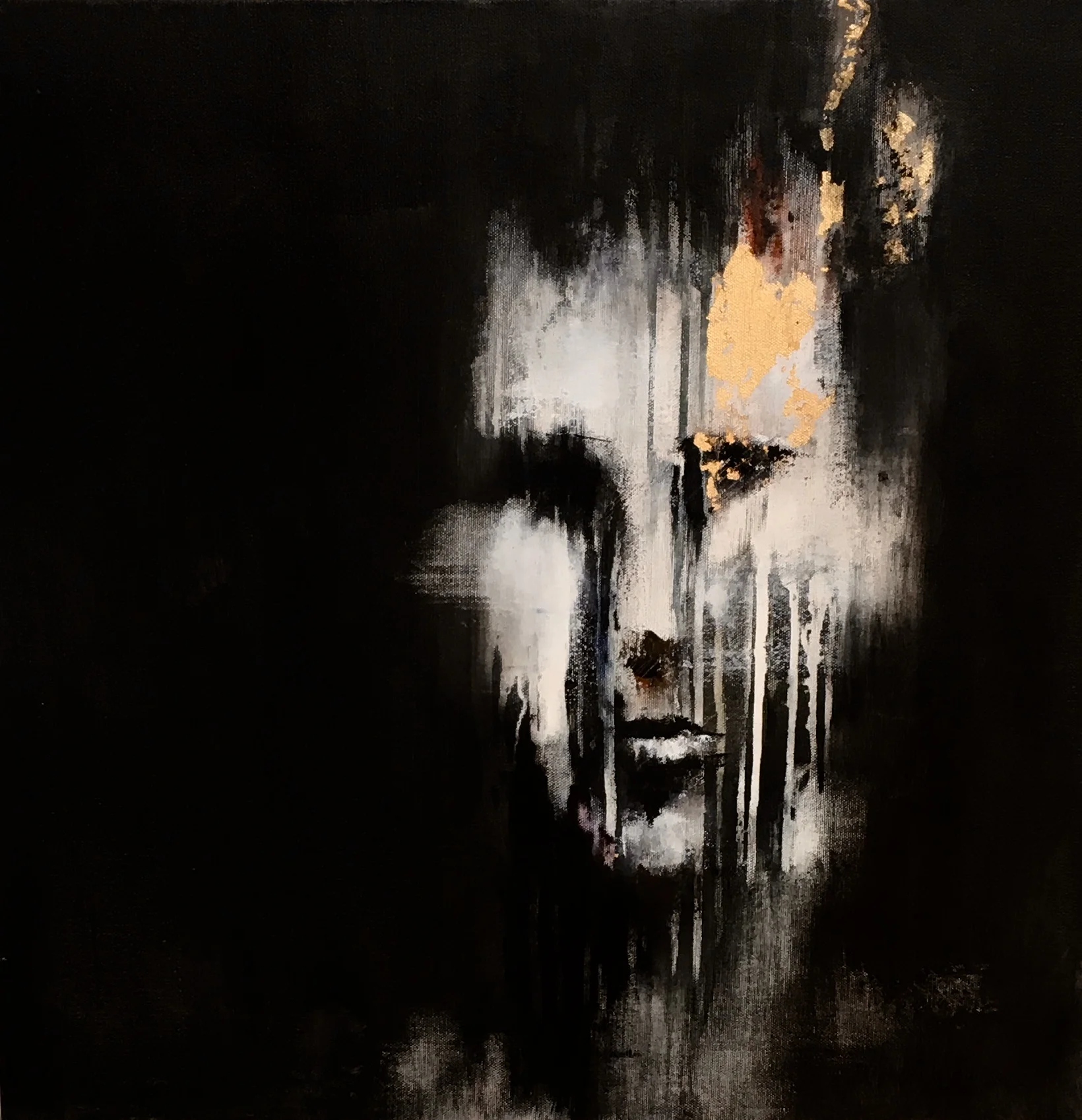 50cm x 50cm with ash wood frame. POA.