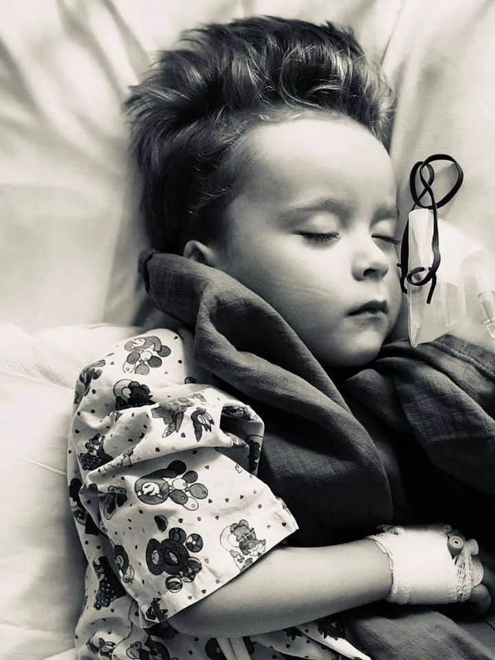 Jude in recovery at The Portland Hospital in London.