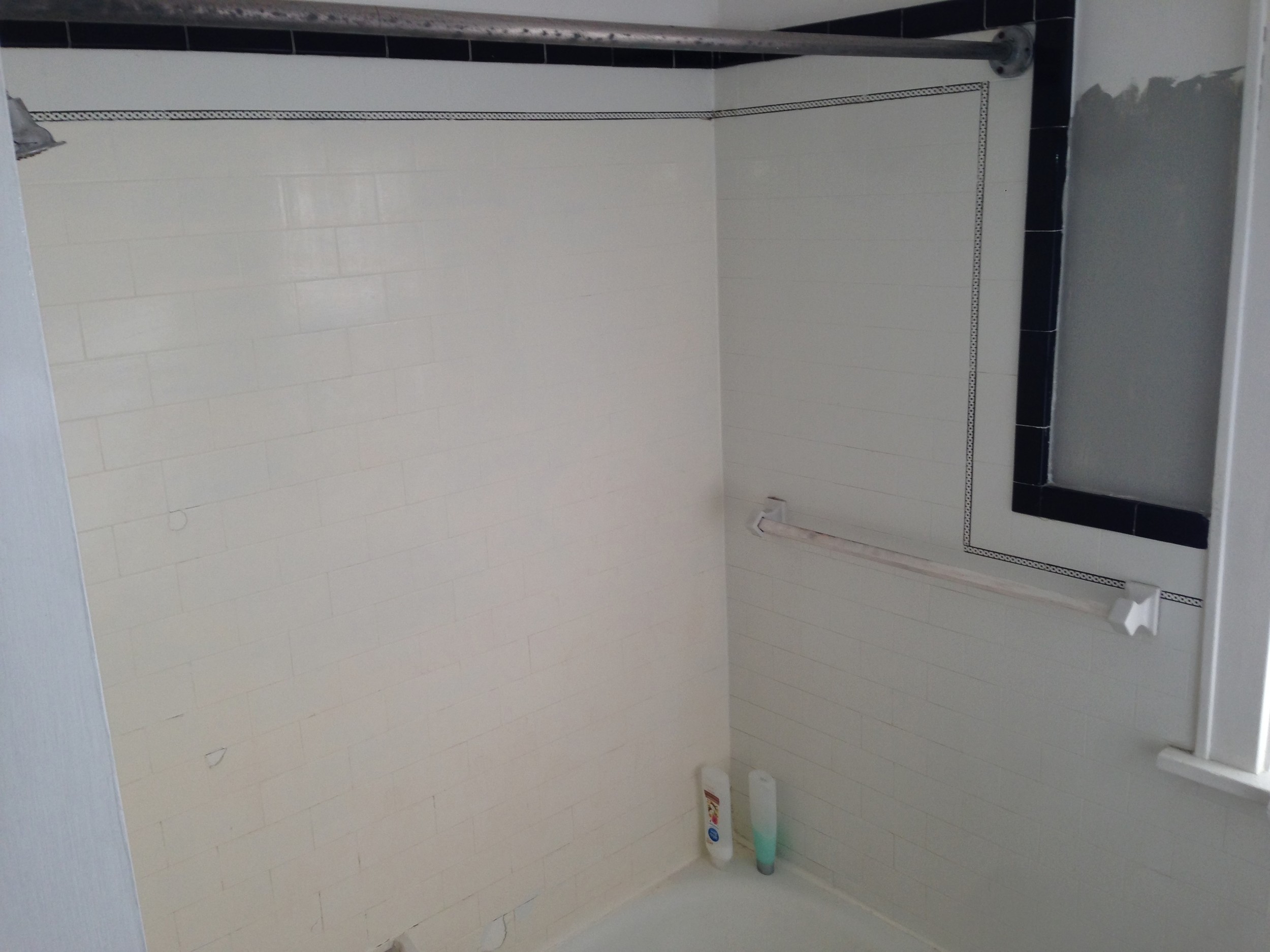 Remove Wall Tile Mortar And Wire Mesh, Bathroom Tile Edge Trim