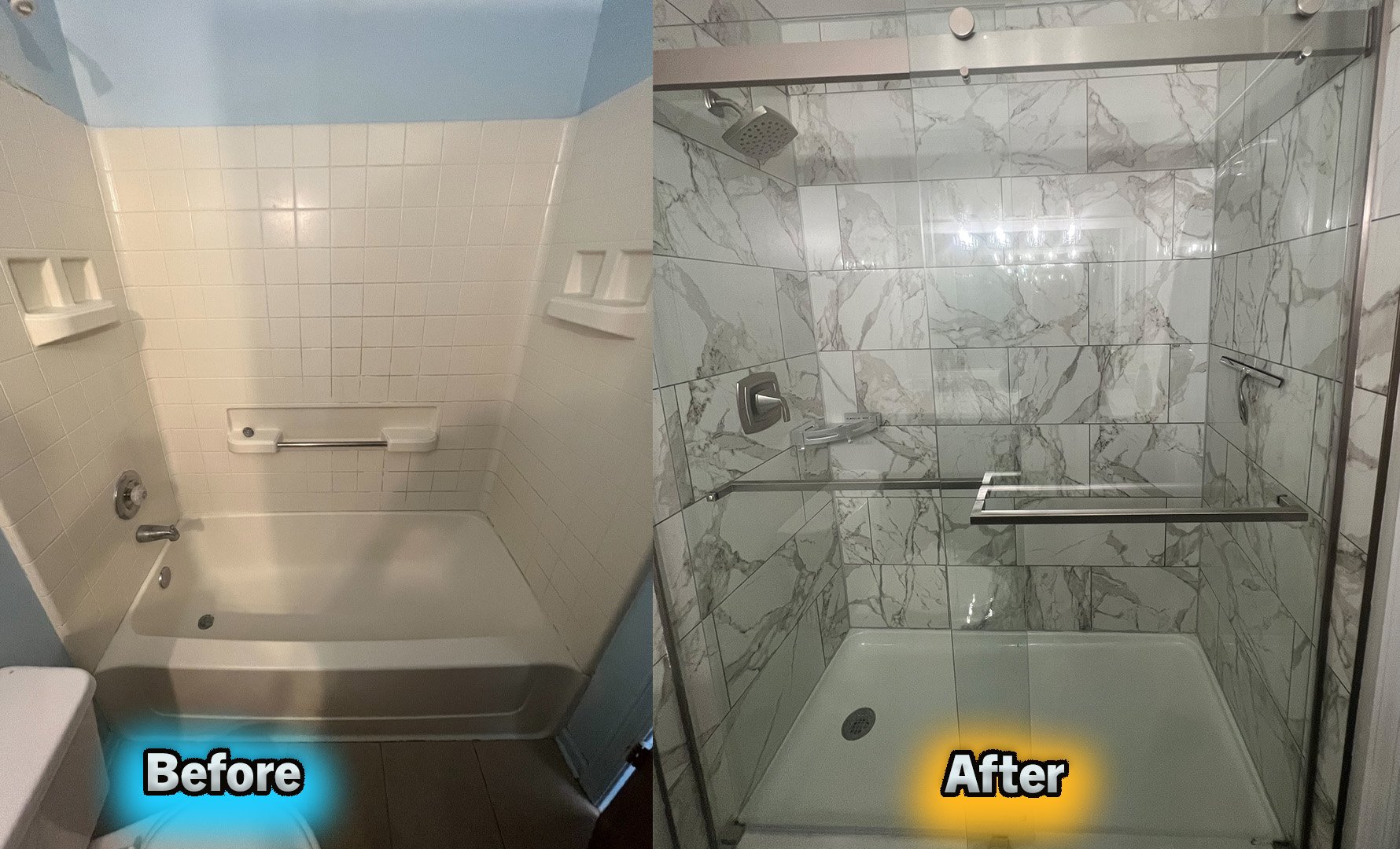 Full Bathroom Before &amp; After
