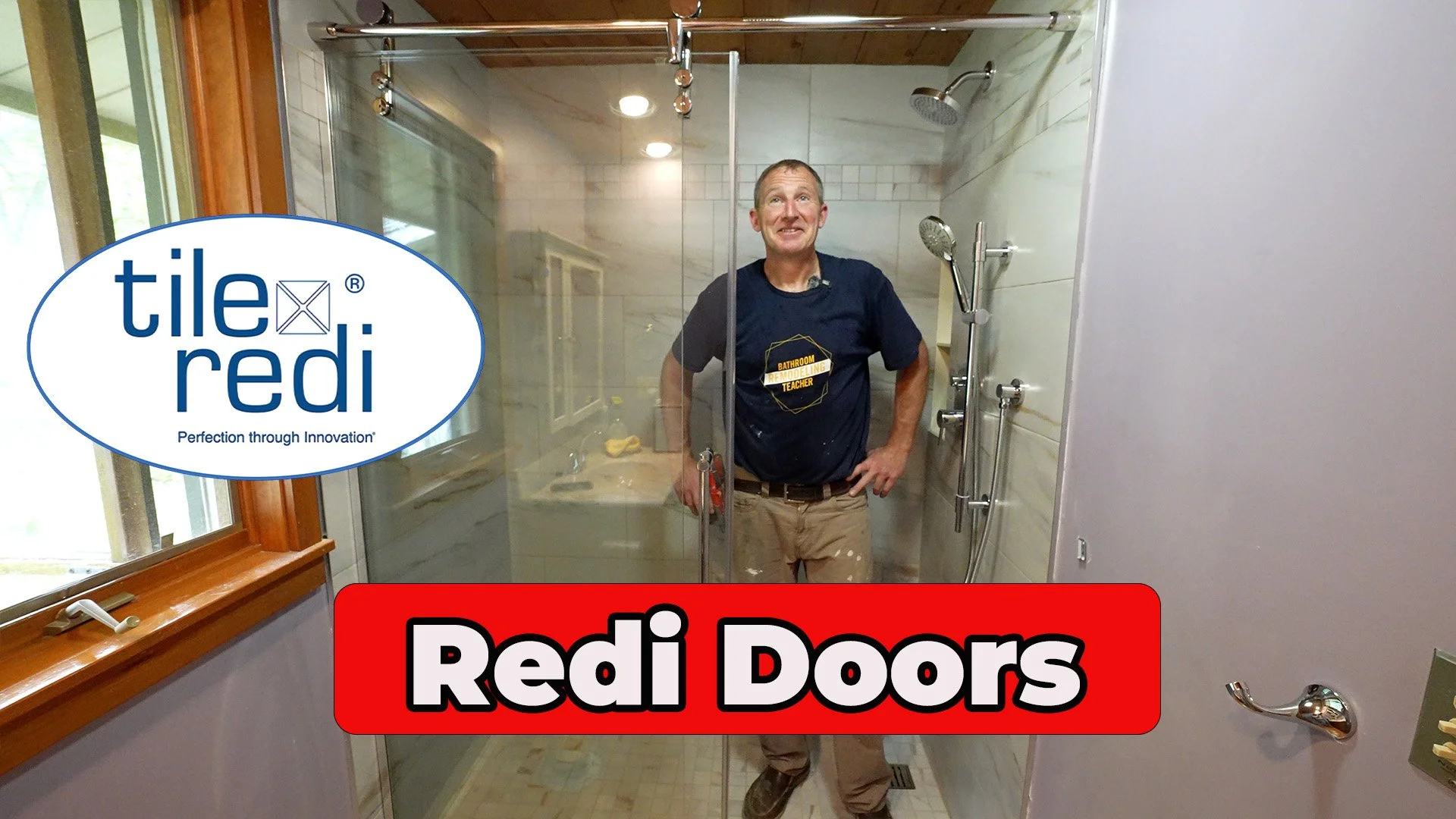 Sliding shower door installation