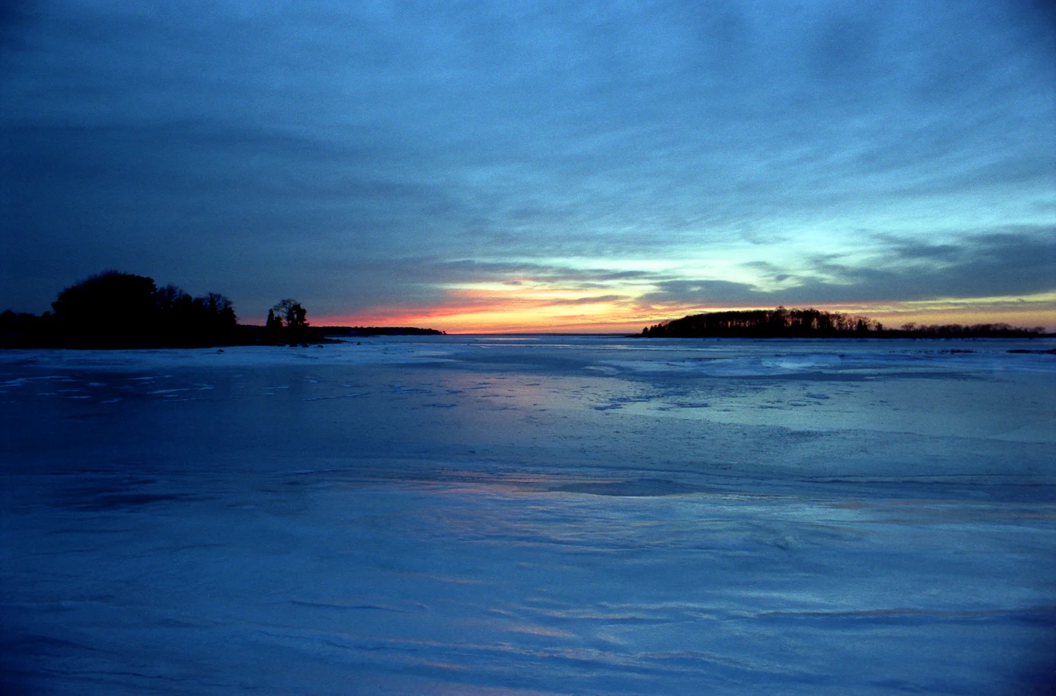Blue Ice Sunset