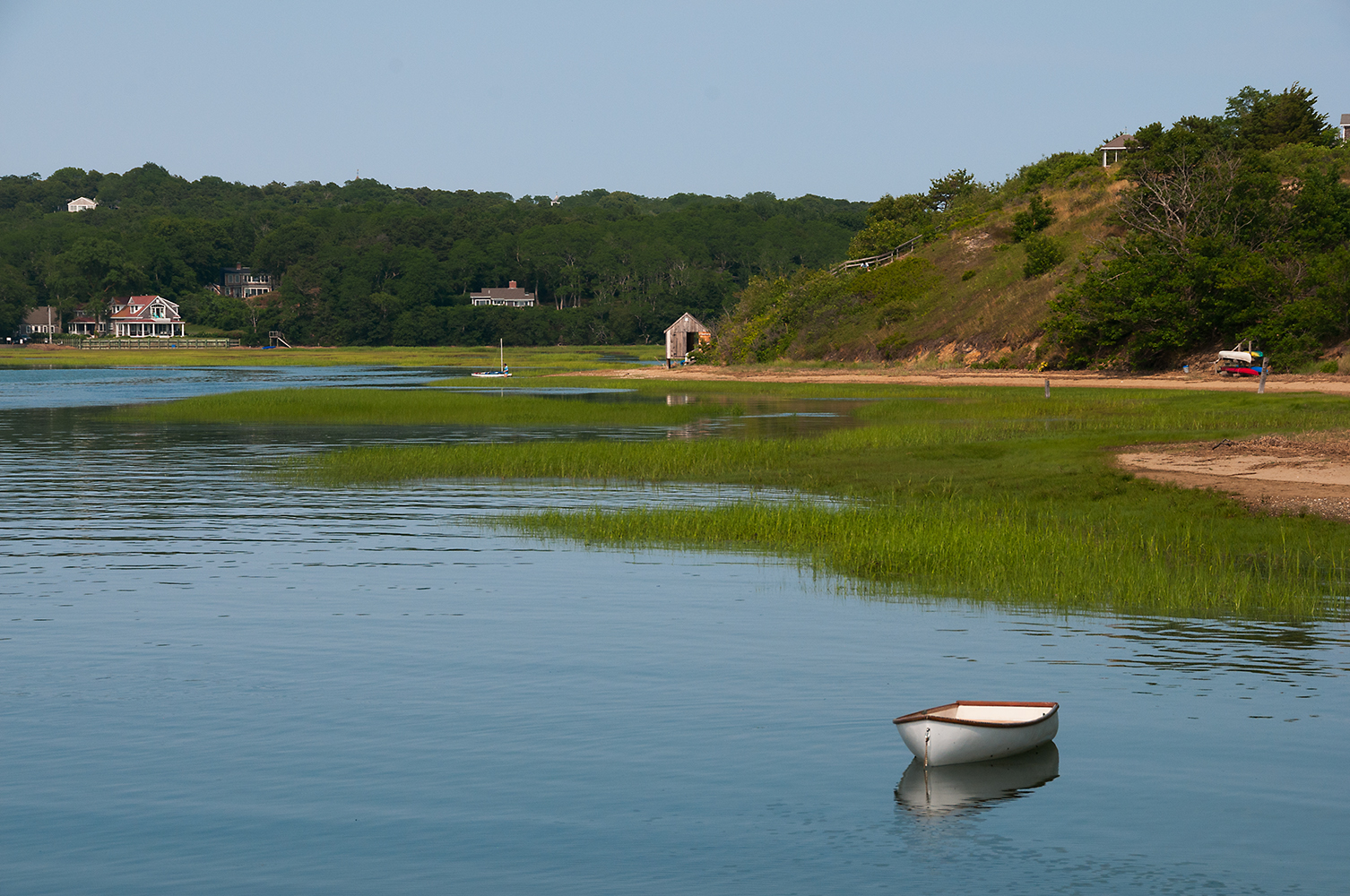 Skiff on the Pamet