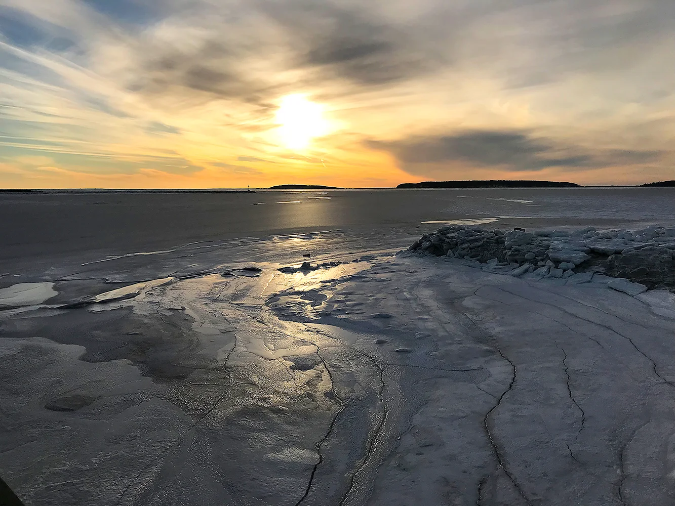 Sunset on Ice