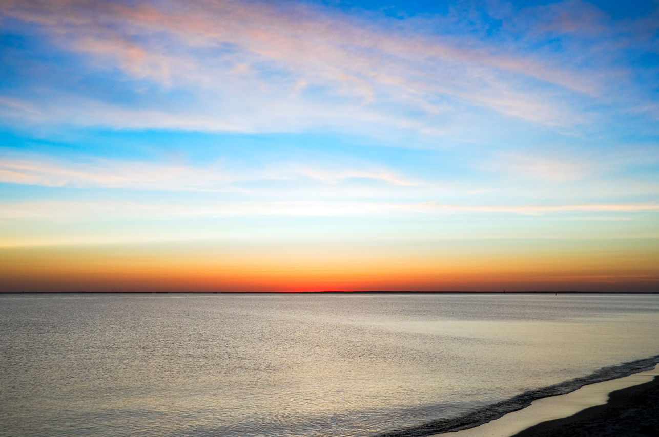 Silver Sea at Sunset