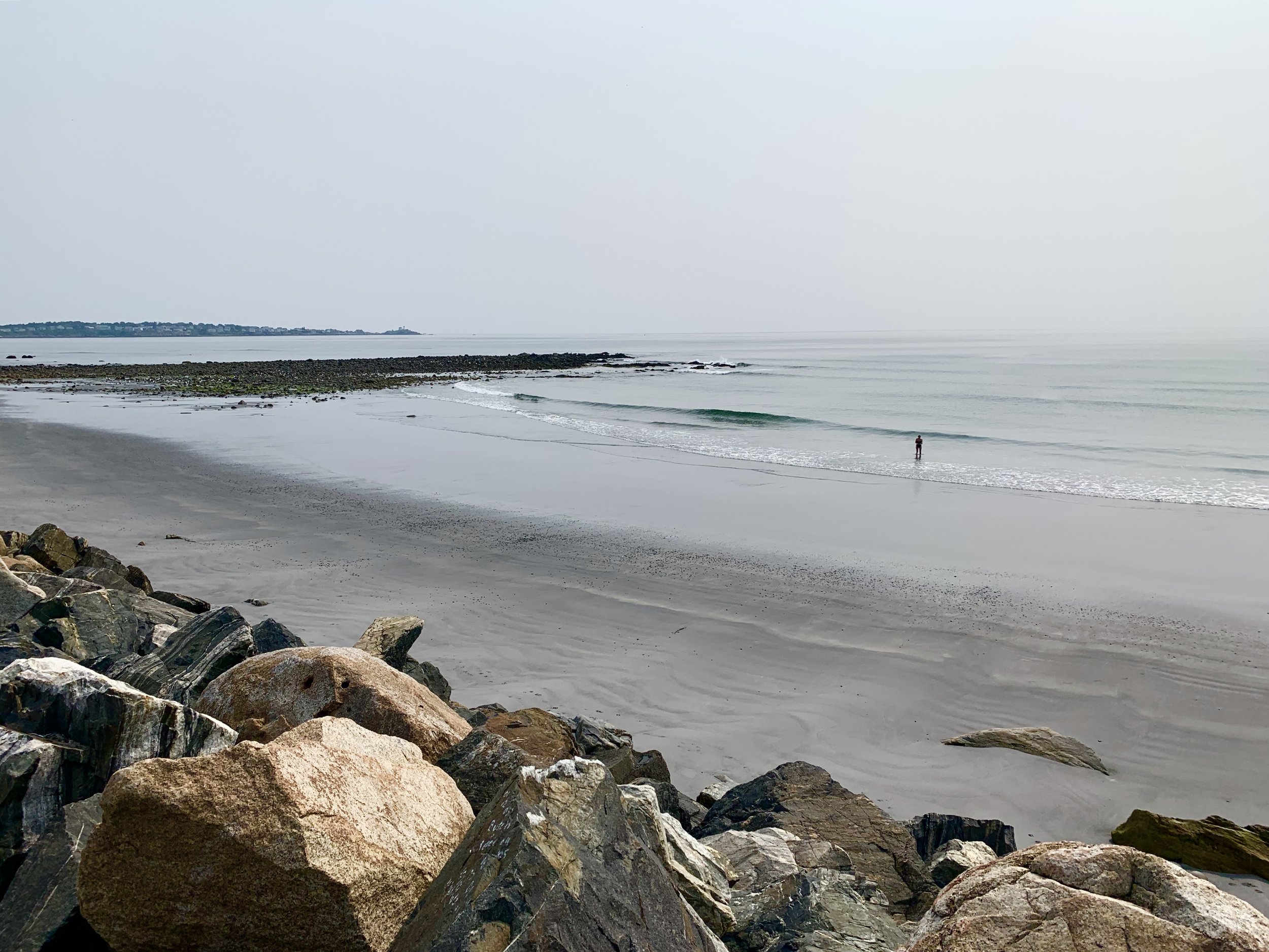 York Beach on a Cloudy Day