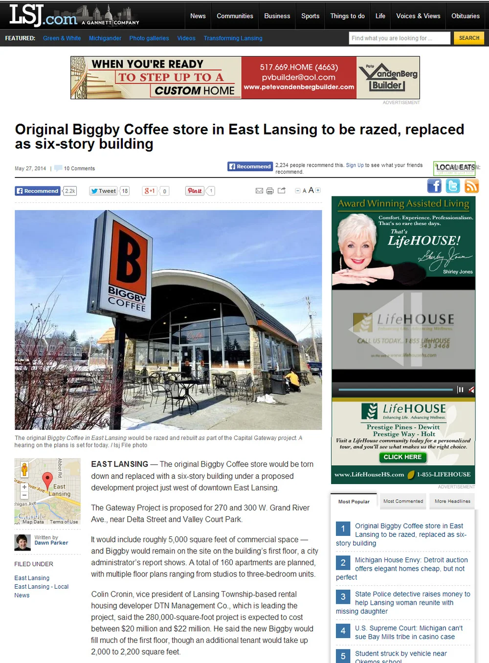 Original Biggby Coffee store in East Lansing to be razed, replaced as  six-story building — Studio [Intrigue] Architects