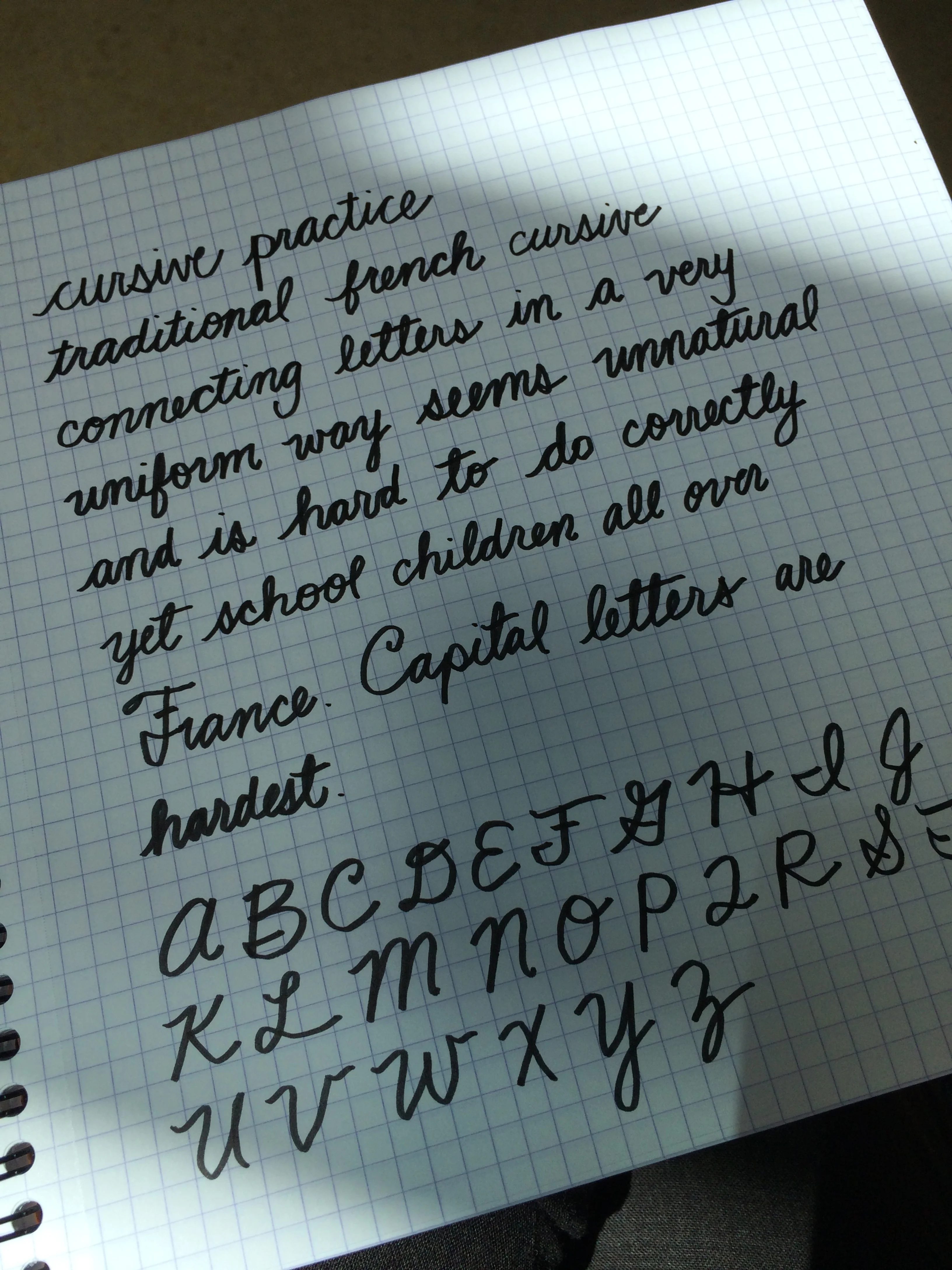 cursive practice