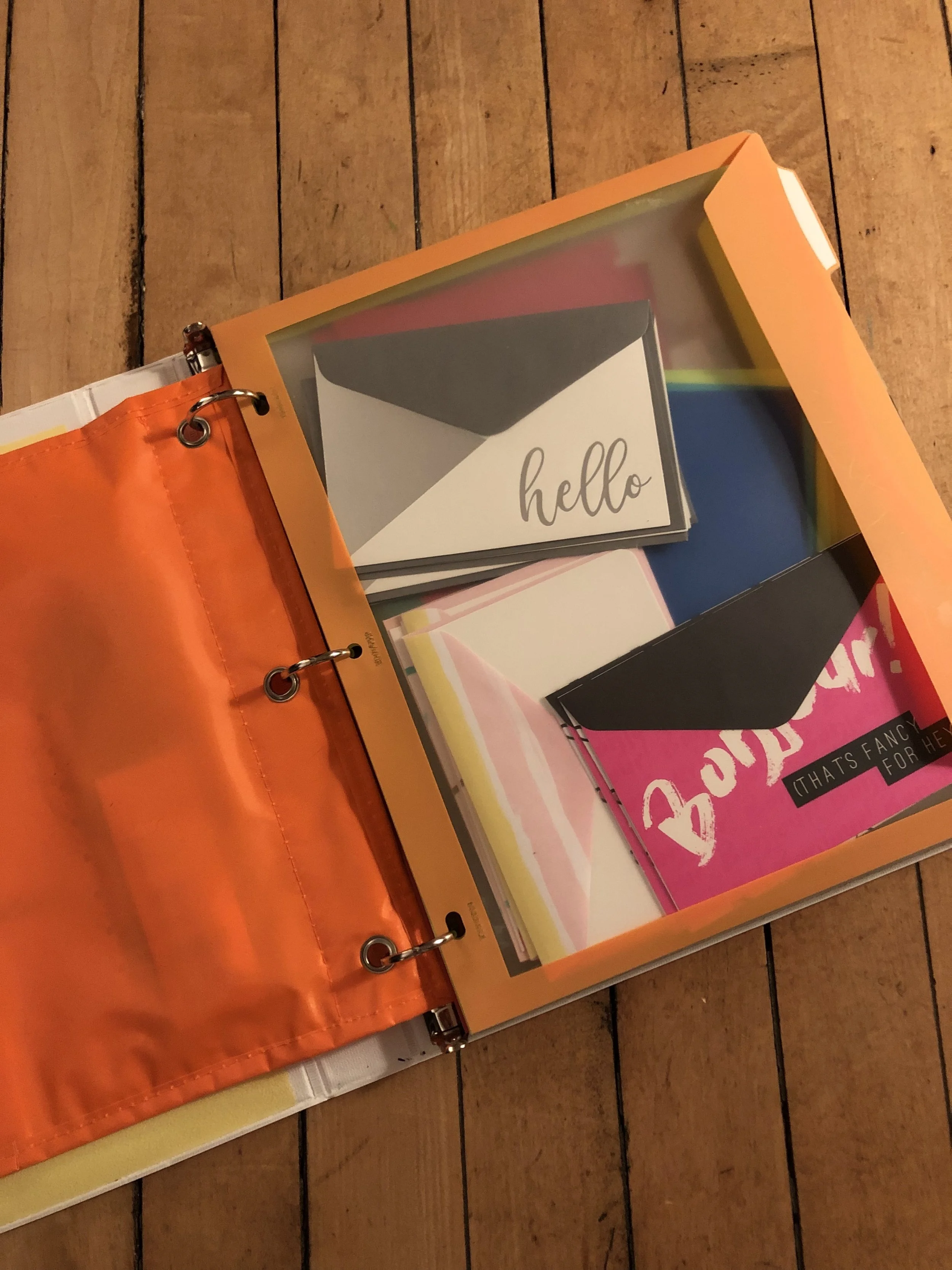 It was fun to raid my stationary stash to find an array of notecards that a 6 year old might like to send!