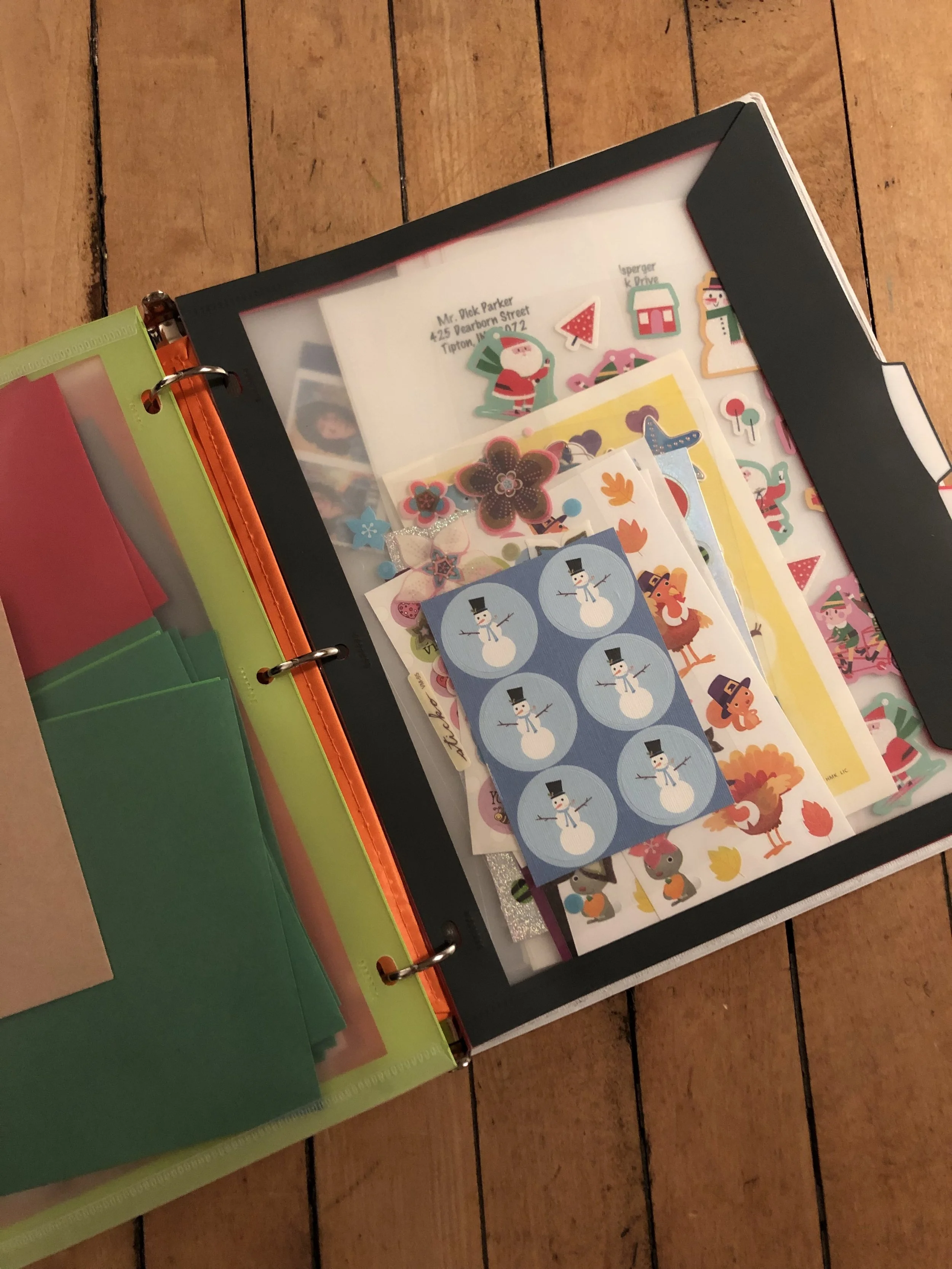 Every kid loves stickers! And allows for some freedom with blank notecards that they can decorate themselves.